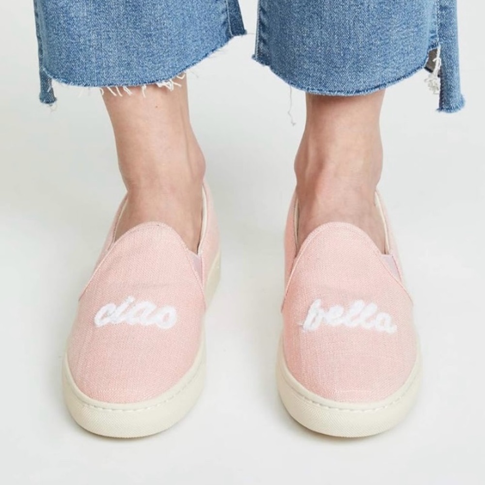 New!! Soludos Ciao Bella Slip-On Sneaker Dusty Rose